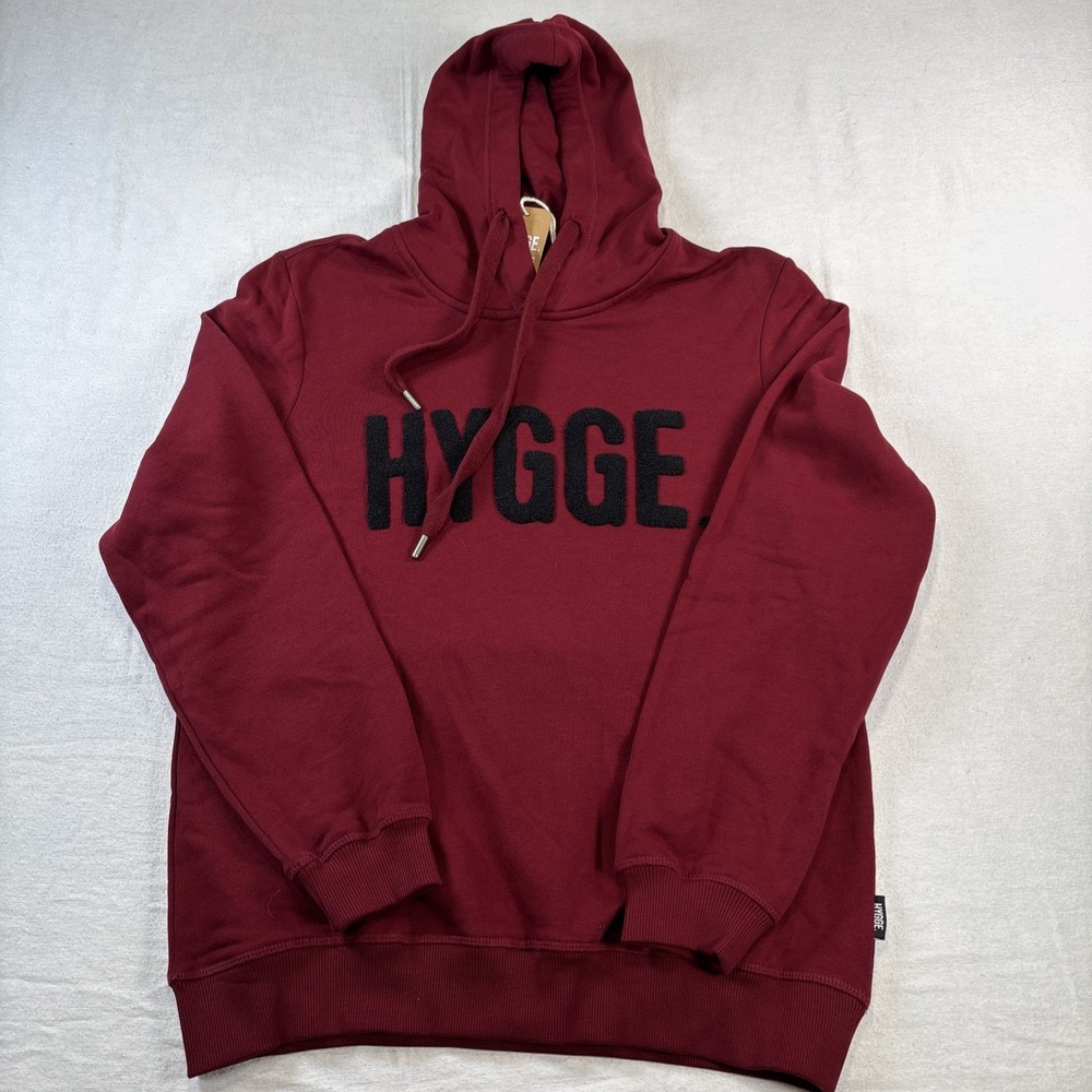 Hygge Copenhagen Unisex Hoodie Organic Cotton Long Sleeve Pullover Sweatshirt S